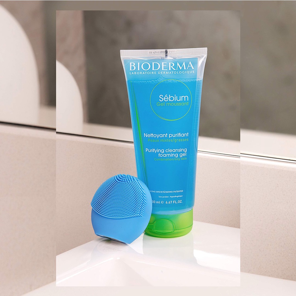 Gel Rửa Mặt Bioderma Sébium Moussant Tạo Bọt Dành Cho Da Hỗn Hợp Và Da Dầu 200ml