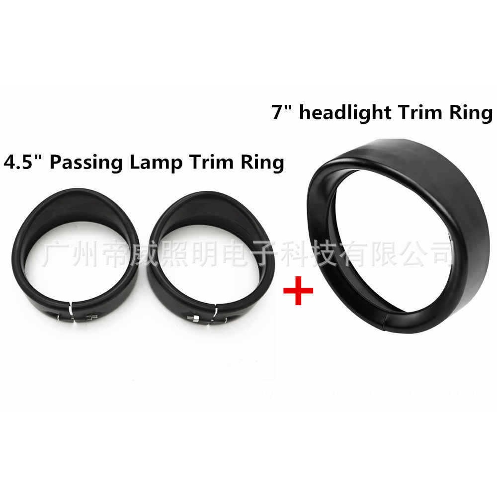 ❀⋮ Phụ Kiện Xe Máy7Đèn Pha Inch 4.5Vành Mũ Đèn Sương Mù Inch Chụp Đèn Bảo Vệ Vành Harley Chụp Đèn Phụ Chụp Đèn