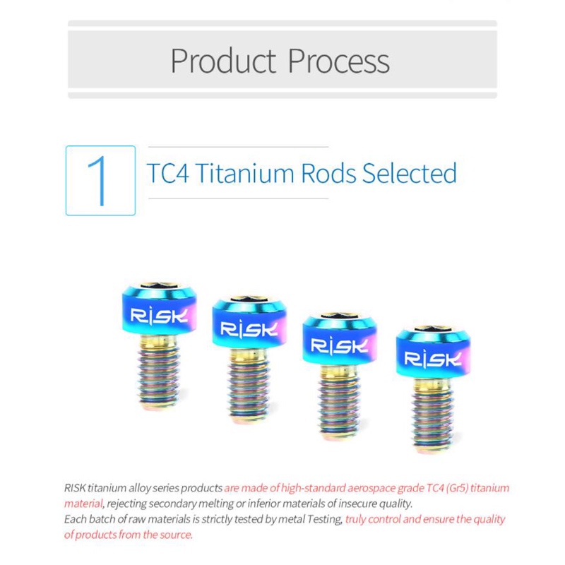 Bộ 2 Chốt Cố Định Dây Cáp Xe Đạp Leo Núi Bằng Hợp Kim Titan M5x9 Mm