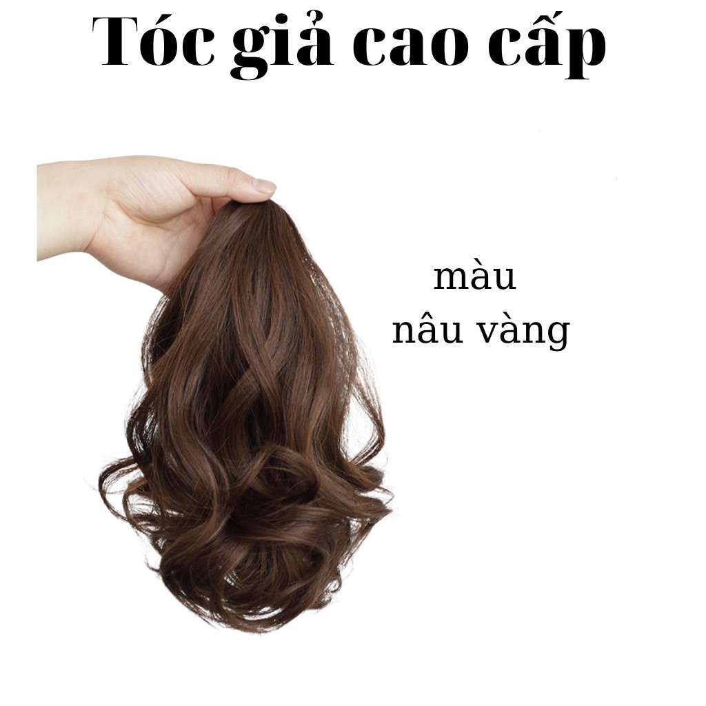 Tóc giả ngoặm ❤️FREESHIP❤️ tóc giả ngoặm xoăn ngắn 32cm