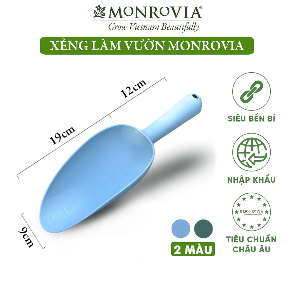 Xẻng làm vườn đa năng Monrovia, trồng cây cảnh mini, để bàn, xới đất, phân bón cho hoa hồng, rau củ quả