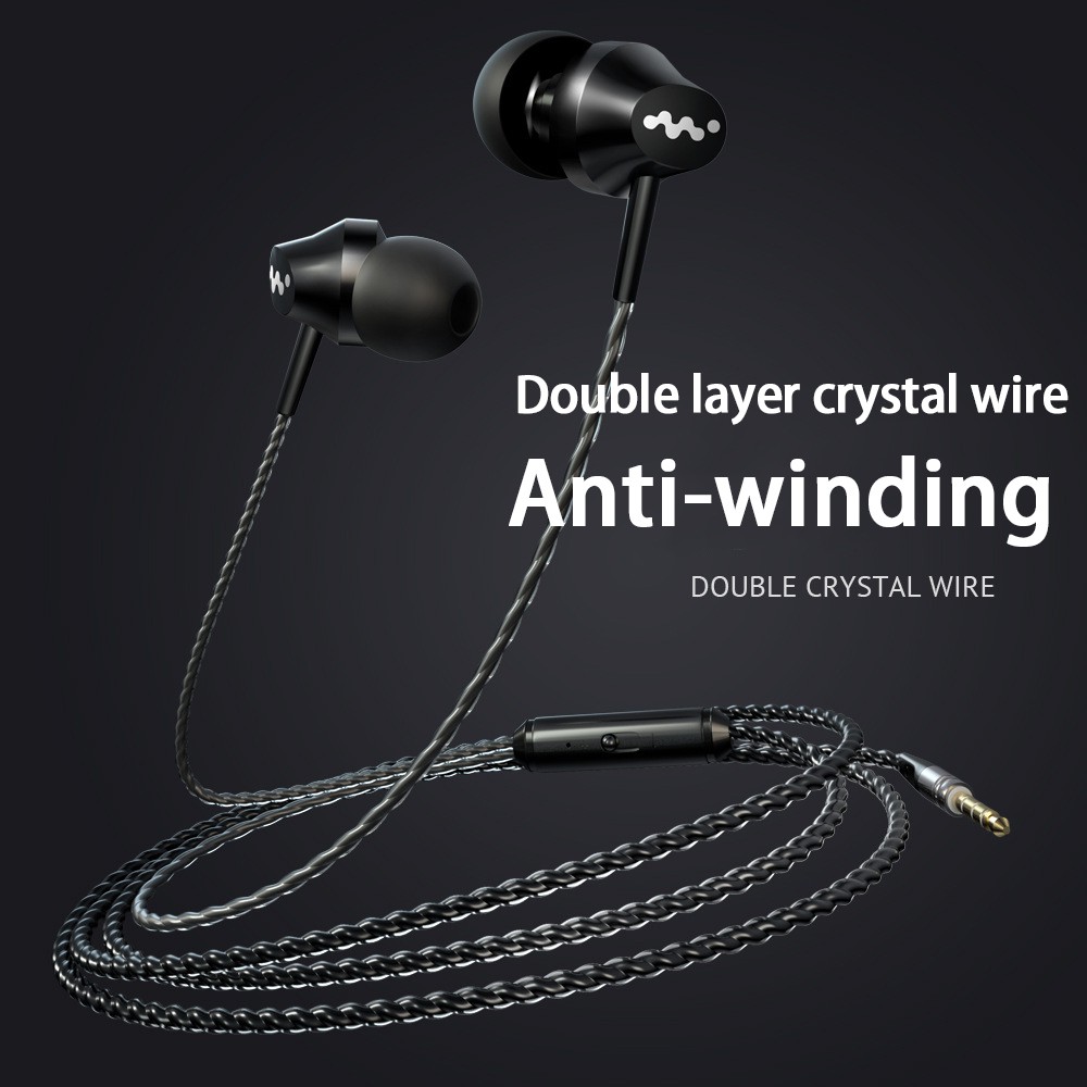 Tai Nghe Nhét Tai Jack 3.5mm Âm Thanh Siêu Trầm Có Micro Chống Ồn Chuyên Dụng