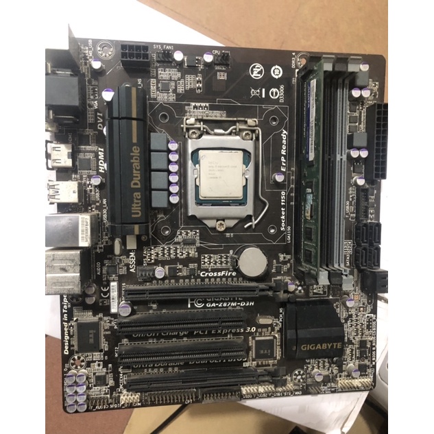 Main GA Z87M-D3H kèm chip G3440 ram 2G socket 1150 đã test kĩ