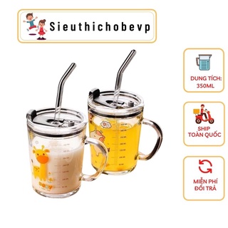 Bình hút, cốc chia vạch thuỷ tinh cao cấp có vòi hút 350ml