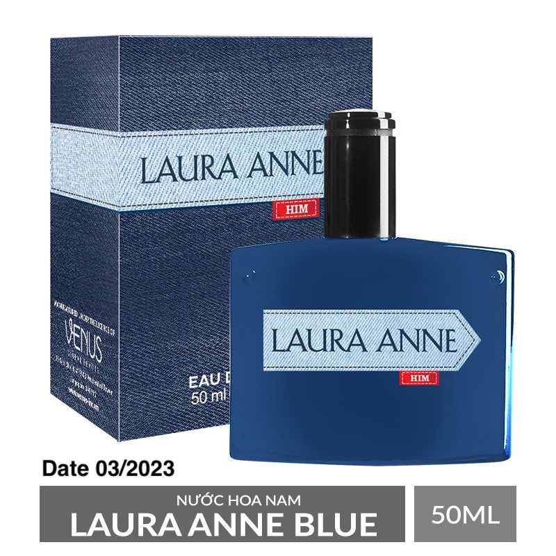 [Mã BMLT35 giảm đến 35K đơn 99K] Nước hoa nam LAURA ANNE Blue 50ml