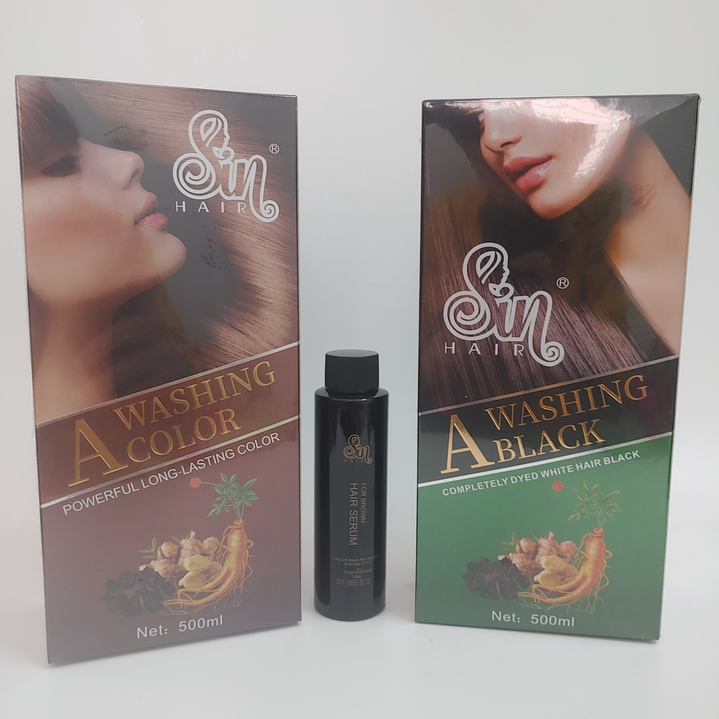 [CAM KẾT CHÍNH HÃNG] Dầu gội phủ bạc Sin hair nhân sâm số 1 Nhật Bản - tóc đen, tóc nâu đều màu tự nhiên 500ml
