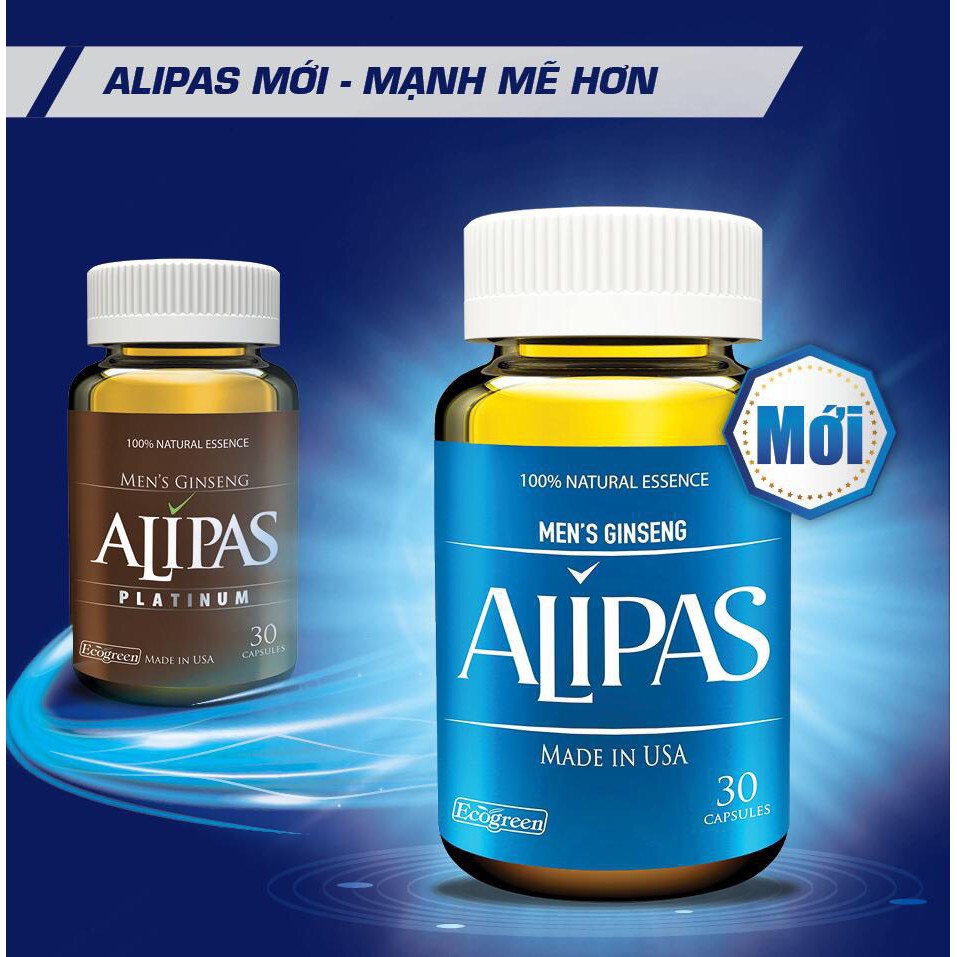 Men’s Ginseng Alipas tăng cường sức khỏe sinh lý nam giới, hộp 30 viên, Men Ginseng Alipas, Top1pharmacy