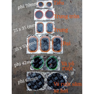 Bộ vá mini vá xe đua, xe máy - Vá liền Săm (Ruột, xăm) xe