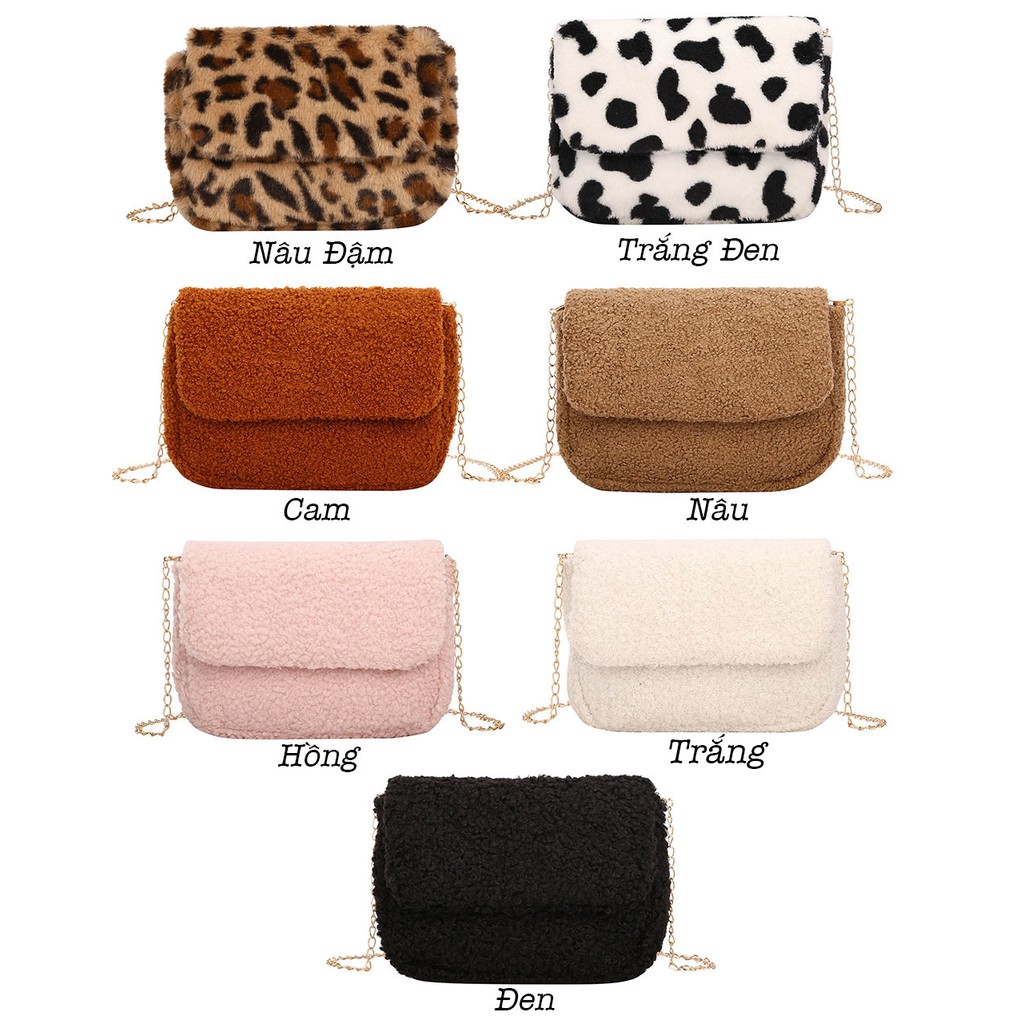 Túi Lông Korea Trơn 2 Lớp Siêu Xinh P1971