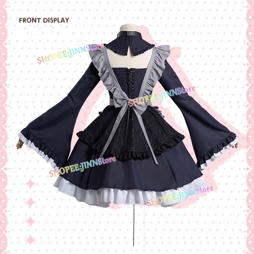 Váy hầu gái màu đen JINN để cosplay anime MY DRESS UP DARLING kitagawa marin kuroe shizuku