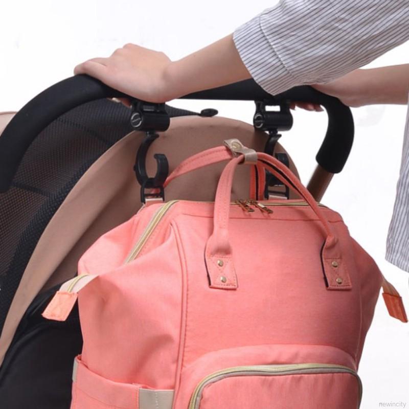 Bộ 2 móc treo đồ gắn xe đẩy trẻ em đa năng có thể xoay 360 độ tiện dụng