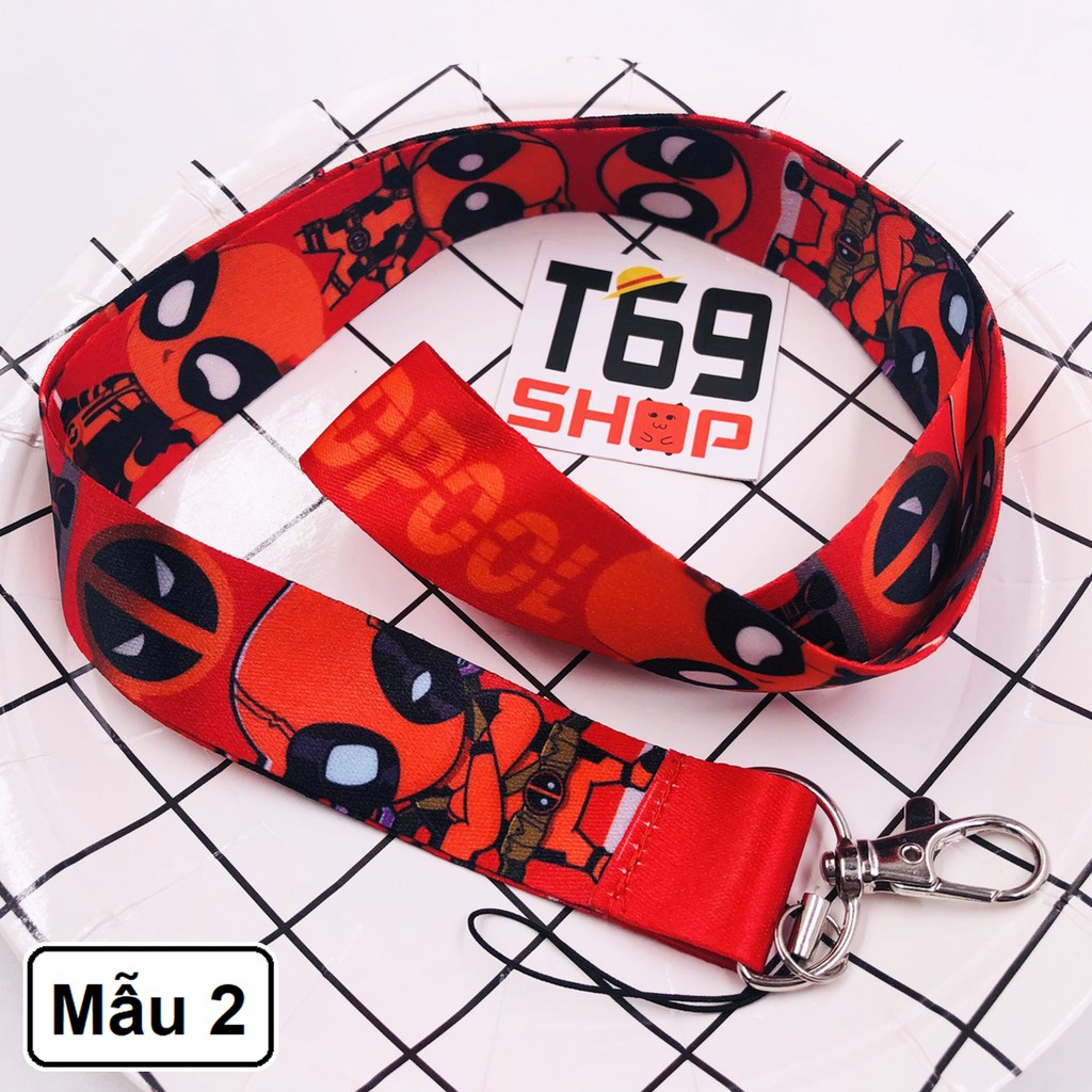 Móc khóa dây strap Deadpool