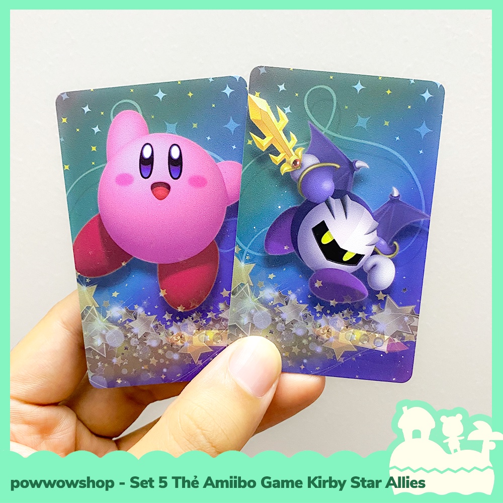 [Sẵn VN - Hỏa Tốc] Set 5 Thẻ Amiibo Card Scan NFC Game Kirby Star Allies Cho Máy Game Nintendo Switch / Lite / Oled