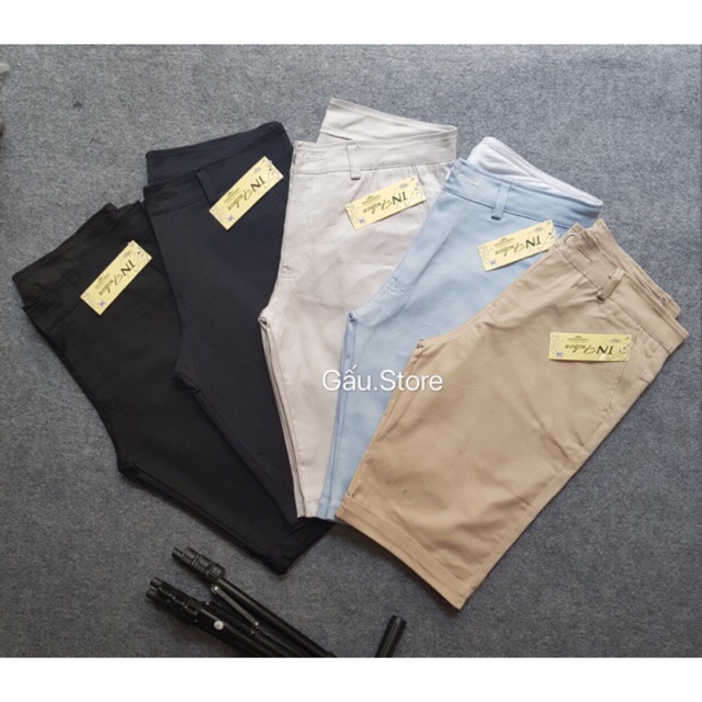 Quần short kaki nam trơn thiết kế Hàn Quốc chất co giãn cực thoải mái ngày Hè