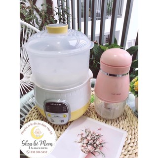 Combo đồ ăn dặm cho bé : máy xay, đồ ăn dặm
