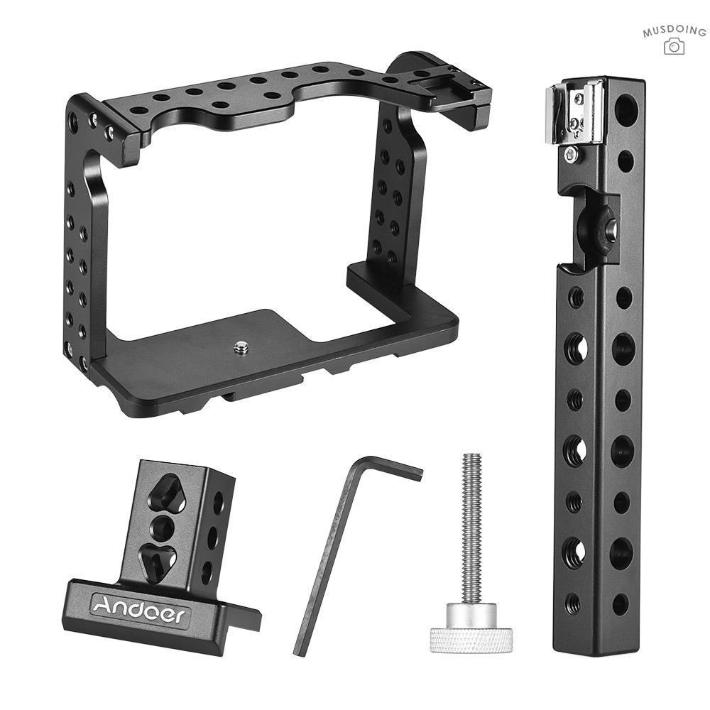 Andoer Khung Ổn Định Máy Quay Video Bằng Hợp Kim Nhôm 15mm Thay Thế Cho Panasonic GH5 / GH4 DSLR