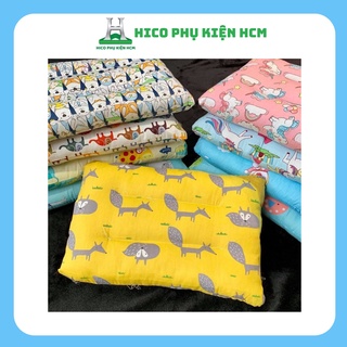 Gối đầu massage cotton 3 rãnh cho bé chống mỏi cổ giúp bé ngủ ngon