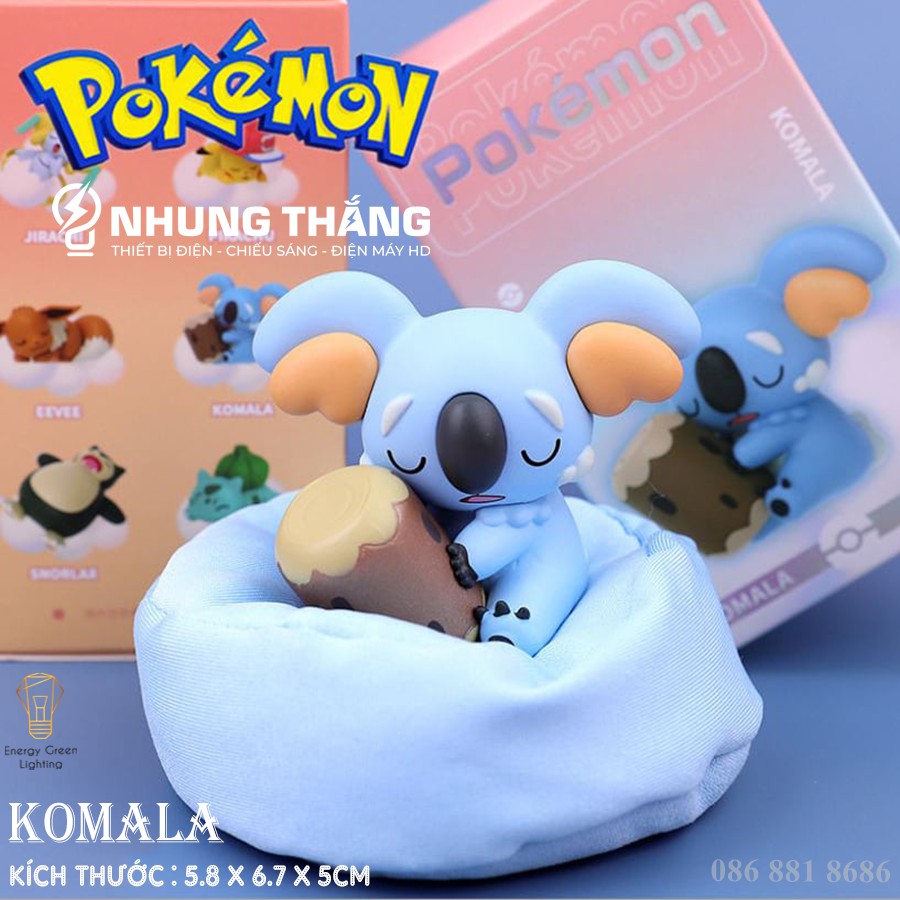 Mô Hình Nhân Vật Pokemon Siêu Dễ Thương Nằm Ngủ - Họa Tiết Tinh Xảo - Tặng Kèm Gối Nằm - Bảo Hành 12 Tháng