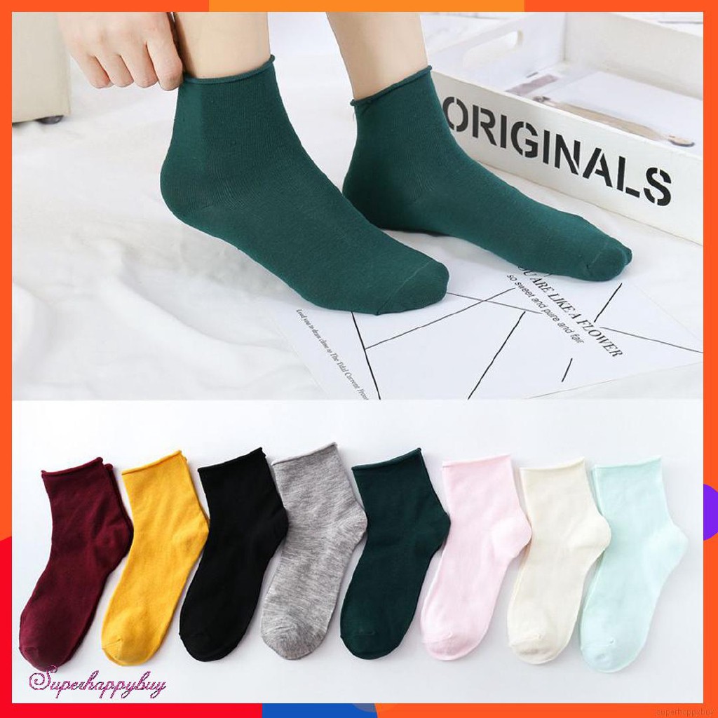 Vớ cotton mỏng thoáng khí phong cách Harajuku