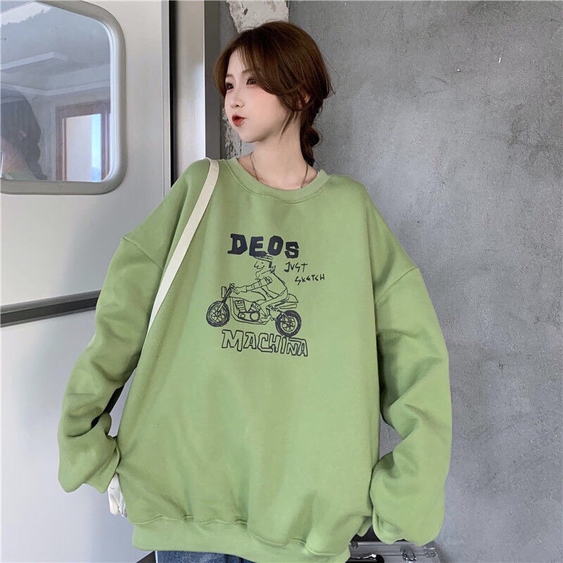 ÁO NỈ BÔNG HAIQUANG UNISEX OVERSIZE FORM TO NỈ DÀY CỔ TRÒN DỄ PHỐI ĐỒ CỰC CÁ TÍNH | BigBuy360 - bigbuy360.vn