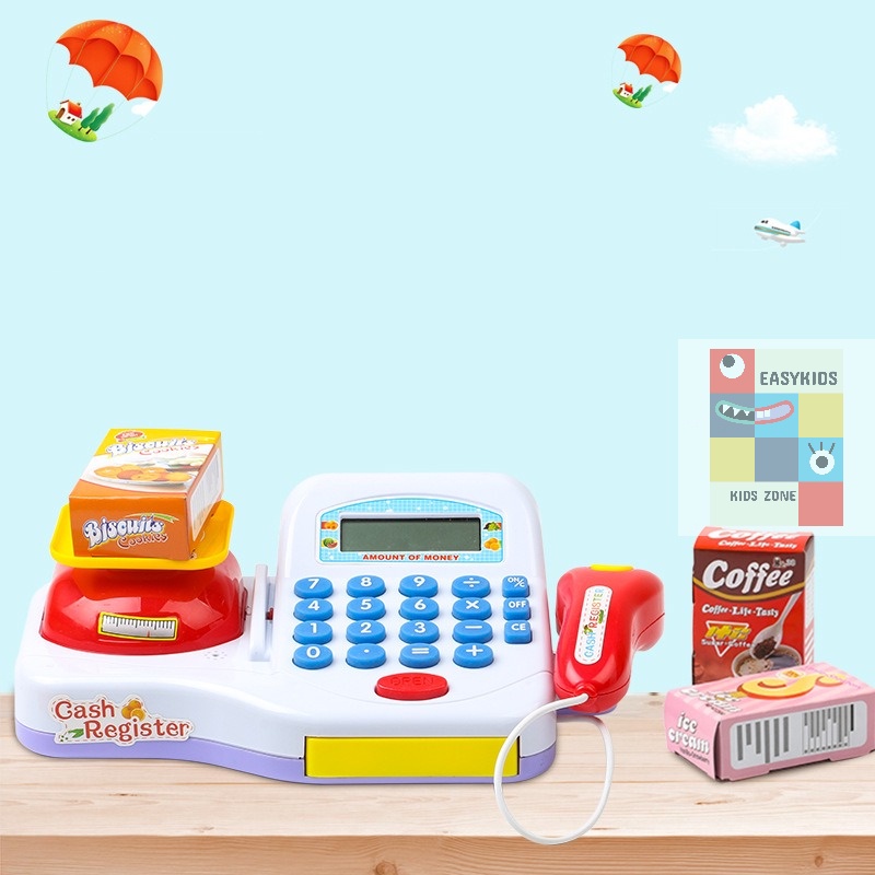 [Có sẵn] [Siêu sale] Đồ chơi Máy tính tiền, đồ chơi thu ngân có đèn nhạc EASYKIDS giúp bé thông minh hơn