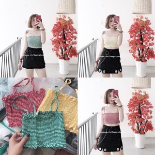 Áo hai dây croptop