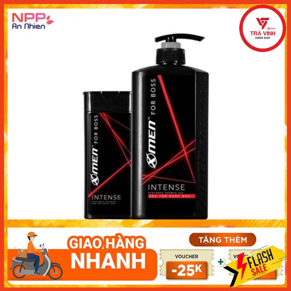 Combo Sữa tắm nước hoa X-Men for Boss Intense 650g + Dầu gội nước hoa Intense 180g- CHÍNH HÃNG