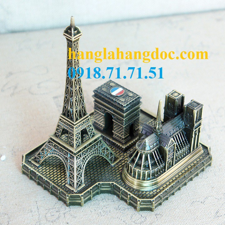 Mô hình trang trí bộ 03 công trình kiến trúc nổi tiếng Paris, Pháp