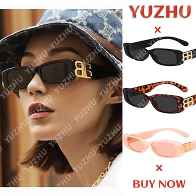 Kính Mát Gọng Chữ Nhật Phong Cách Cổ Điển Kiểu Tây Thời Trang Cho Nữ