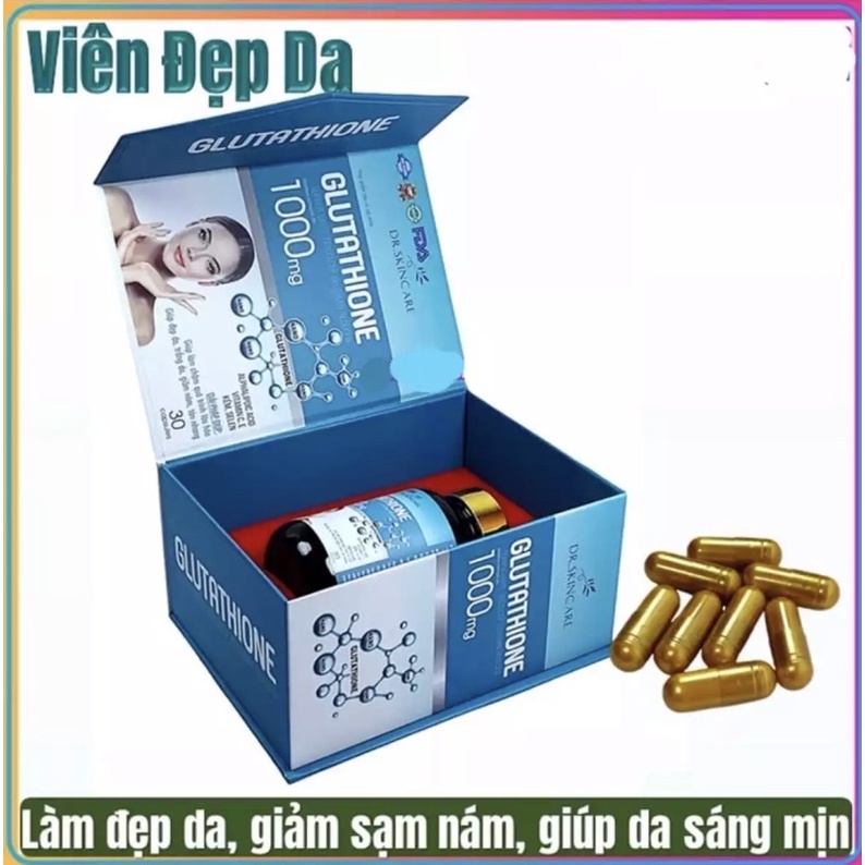 Viên uống trắng da mờ nám Glutathione Dr.Skincare 1000mg