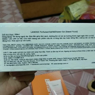 Sữa tắm laneige 200ml