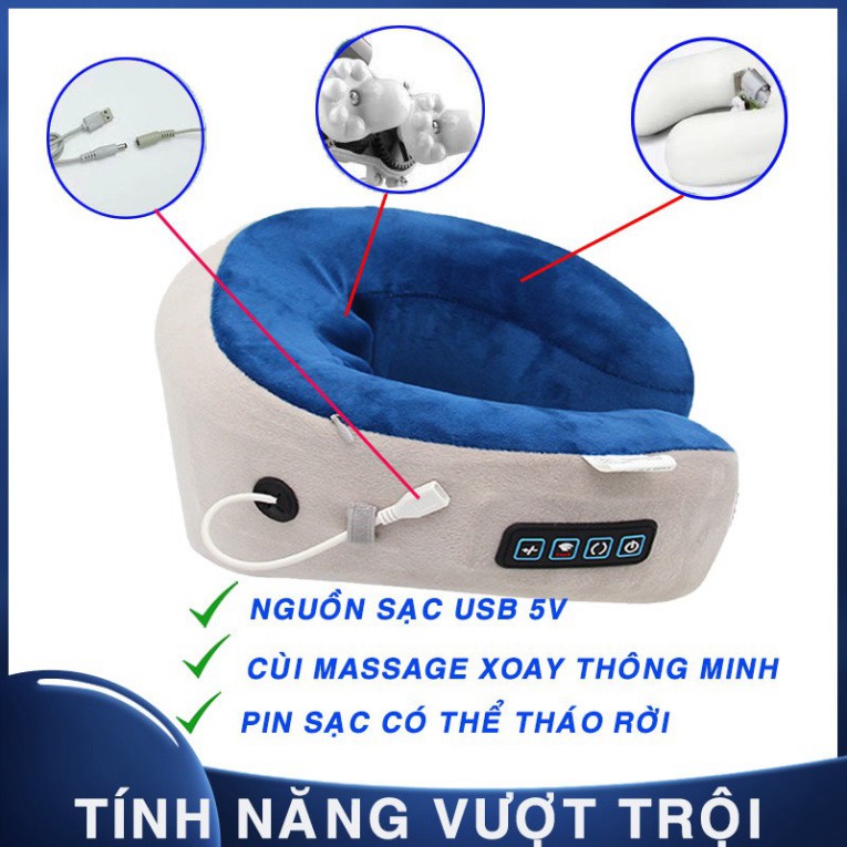 [GIÁ SỐC] Gối Massage Chữ U, Gối Massage Cổ Vai Gáy Hồng Ngoại Đa Năng Chăm Sóc Sức Khỏe Cho Gia Đình Bạn MUA NGAY KẺO L