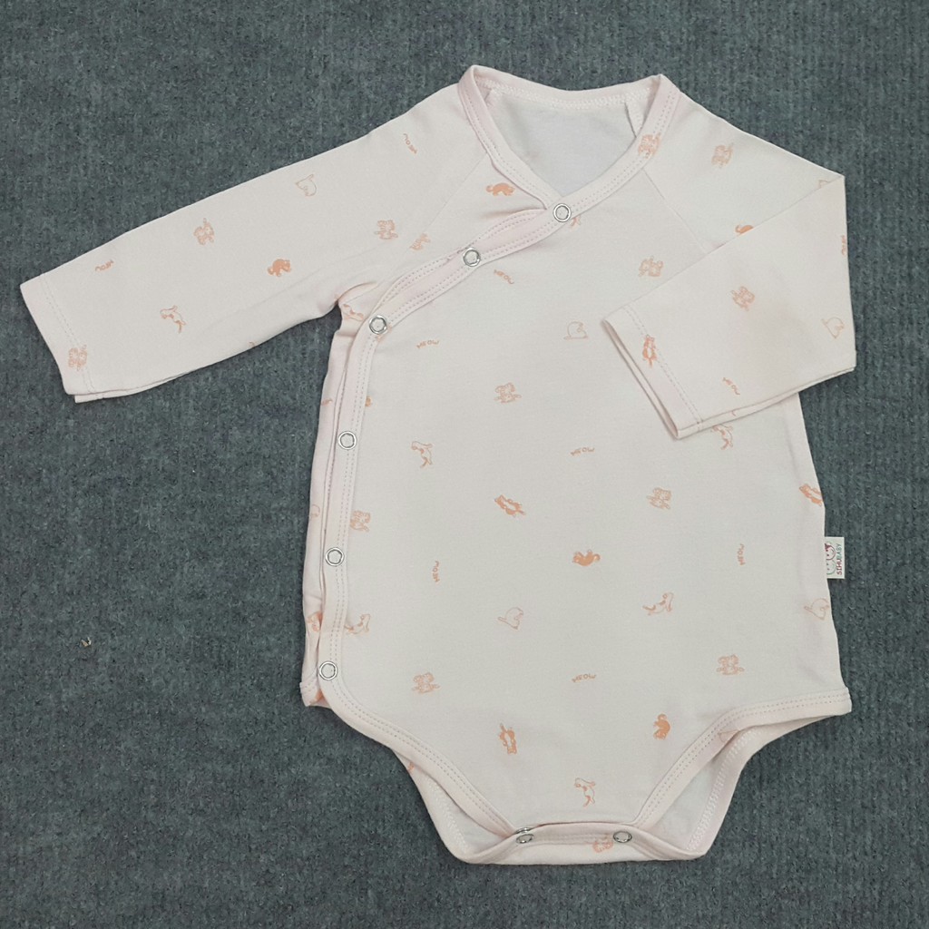 Body Tay Dài Cotton Cao Cấp Nút Gài Chéo Dành Cho Bé từ 3 - 8 Ký [Sihu Baby Shop]