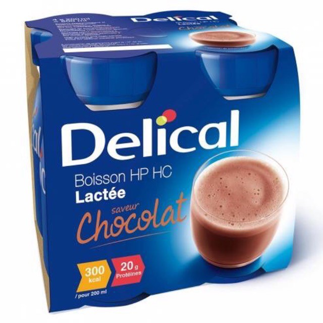 Sữa DELICAL Pháp Giải pháp dinh dưỡng tối ưu dành cho bệnh nhân ung thư, bệnh nhân suy dinh dưỡng - lốc 4 chai/200ml