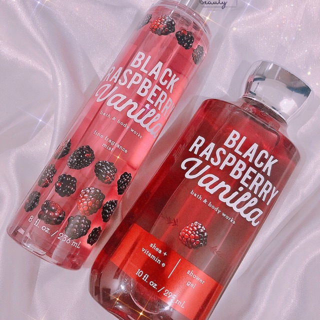 [BILL MỸ] BLACK RASPBERRY VANILLA - BỘ XỊT THƠM DƯỠNG THỂ BATH AND BODY WORKS