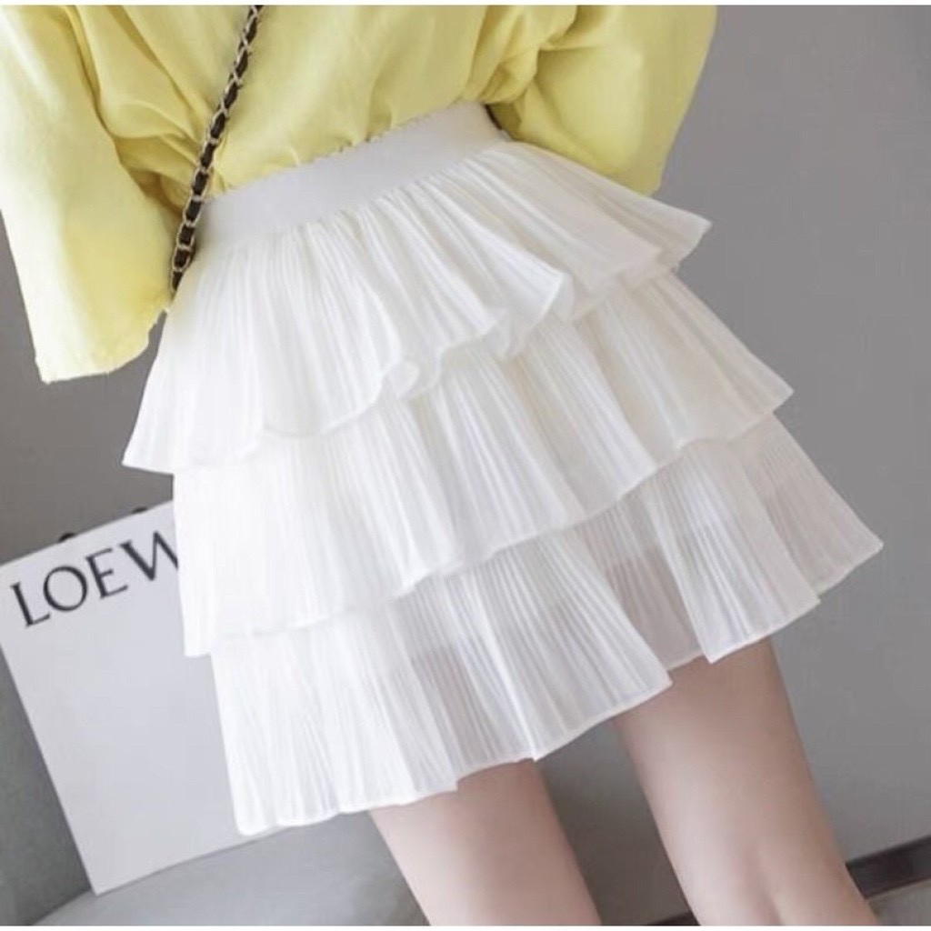 Chân váy xếp ly 3 tầng ngắn xòe cạp cao có quần lót trong lưng thun thời trang dễ mặc DUMISA CV03 | BigBuy360 - bigbuy360.vn