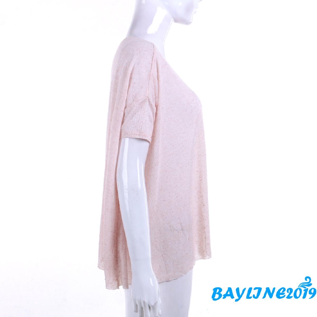 Áo Kiểu Cổ Chữ V Thiết Kế Màu Trơn Thanh Lịch