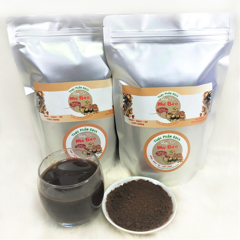 FREESHIP 500Gr Bột Cacao Nguyên Chất Đaklak 100% Túi Zip