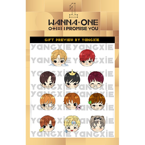 SET CARD / STRAP WANNA ONE