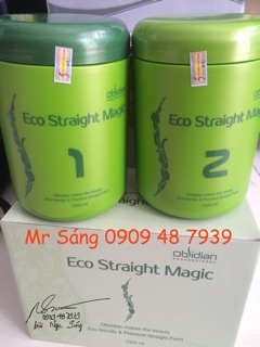 Kem duỗi tóc sinh thái Eco Obsidian Straight Magic 1000mlx2