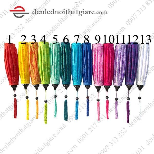 Đèn lồng HỘI AN vải lụa 30cm kiểu Tròn 100E30