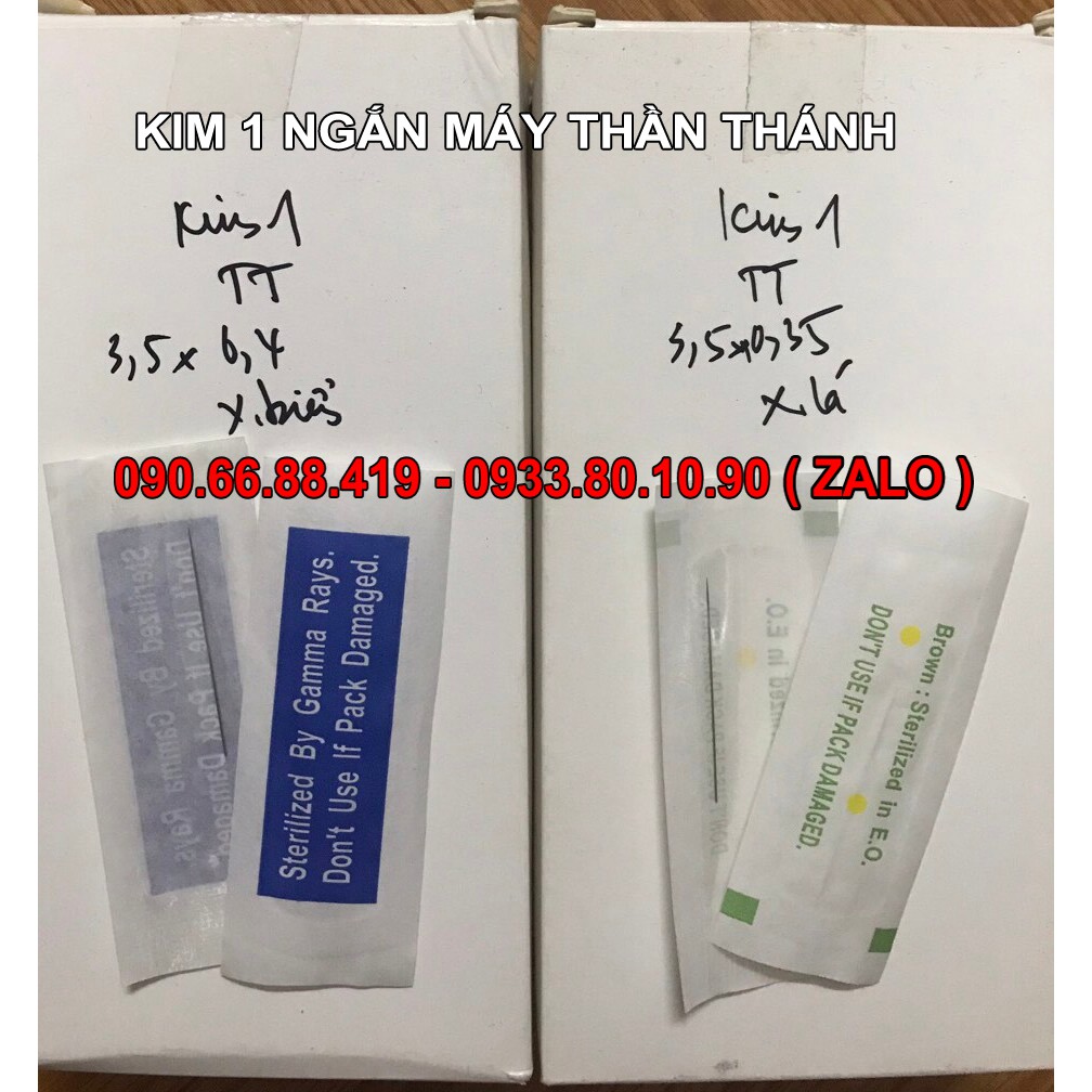 Kim 1 ngắn thần thánh, Kim 3 ngắn cho Máy xăm Thần Thánh, Máy Pro Mailisa, Máy xăm Nhựa Sài Gòn