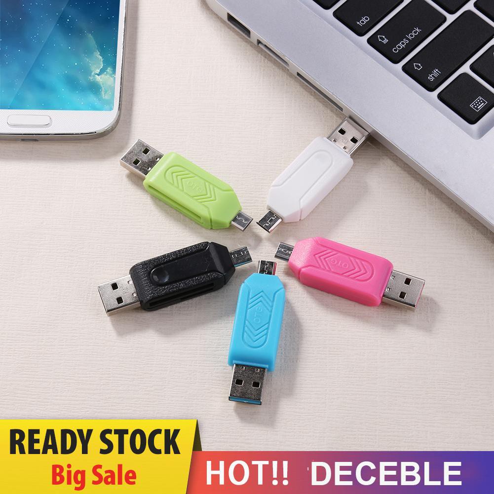 Đầu Đọc Thẻ Nhớ Usb 2.0 Micro Usb Otg Cho Điện Thoại / Máy Tính