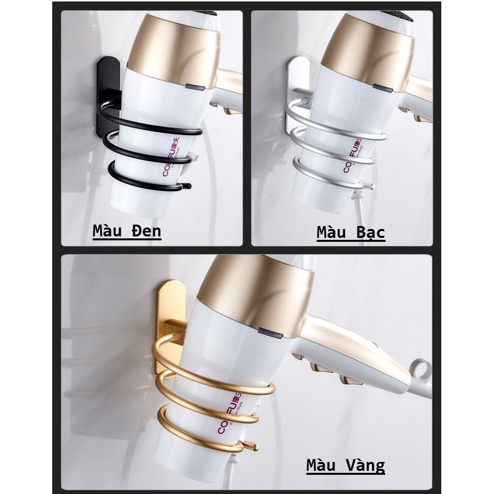 Giá treo máy sấy tóc, dụng cụ treo máy kiểu xoắn lò xo - Giá treo tiện lợi + Tặng keo siêu dính | BigBuy360 - bigbuy360.vn