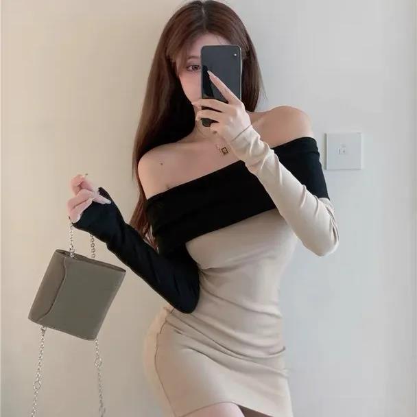 Đầm Trễ Vai Dáng Ôm Thời Trang Quyến Rũ Cho Nữ