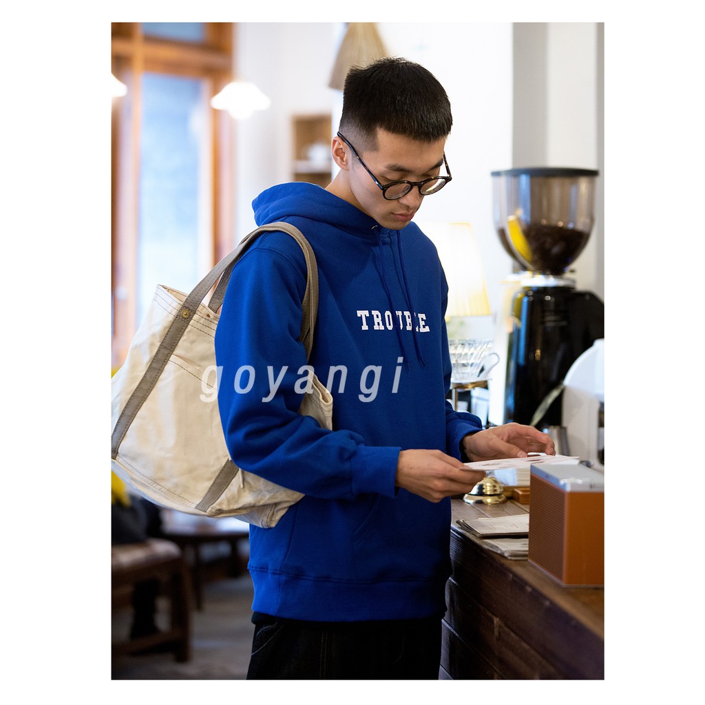 Áo hoodie goyangi Trouble NY oversize phong cách hàn quốc