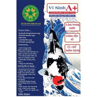 Chế phẩm vi sinh A+  dành cho hồ koi, hồ cá cảnh, khử tanh hôi cho bể cá