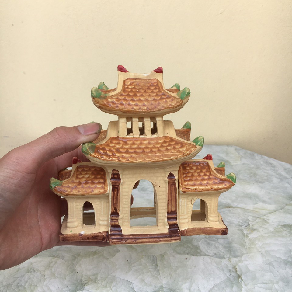 Tiểu cảnh Cổng làng mini gốm Bát tràng 1 size TC-29