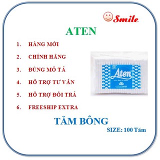 Tăm bông Aten / Aten Kid- bông ngoáy tai- vệ sinh tai túi 100 que