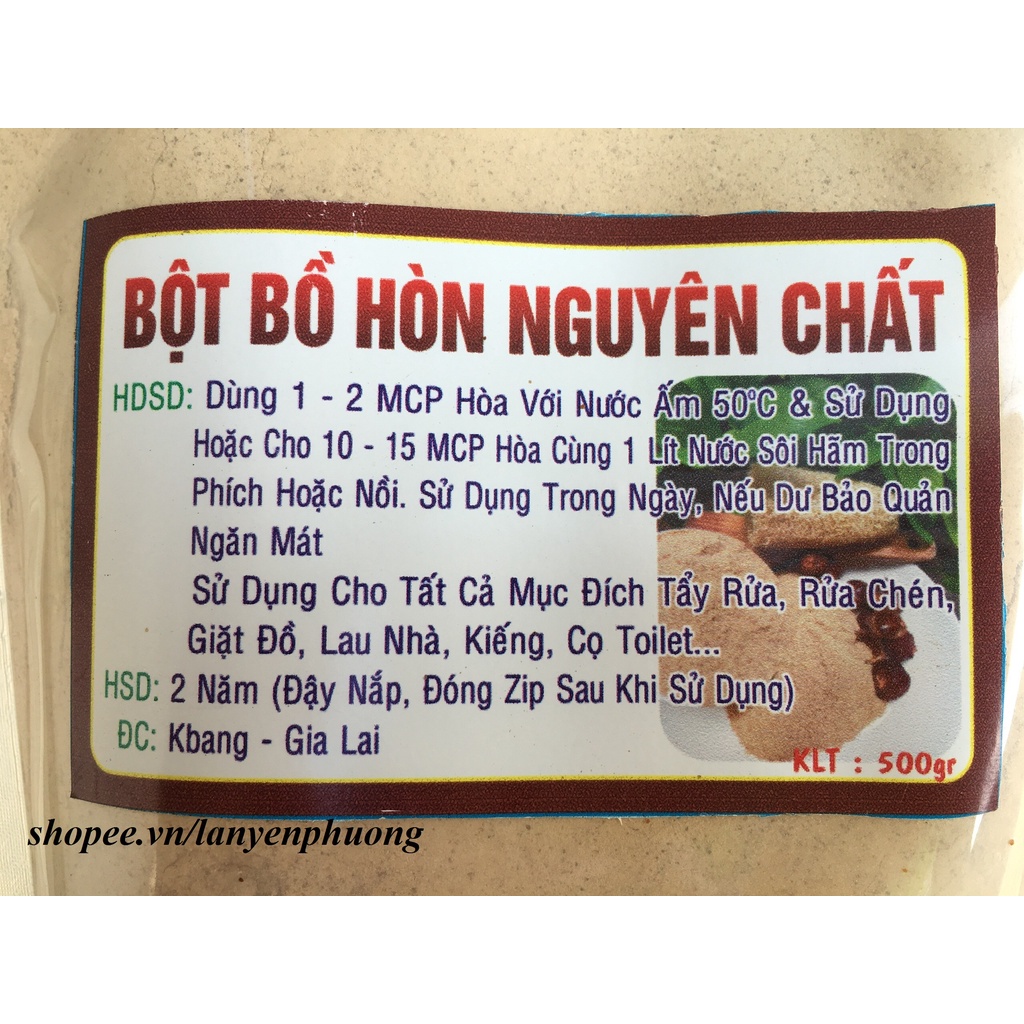 BỘT BỒ HÒN NGUYÊN CHẤT 500G